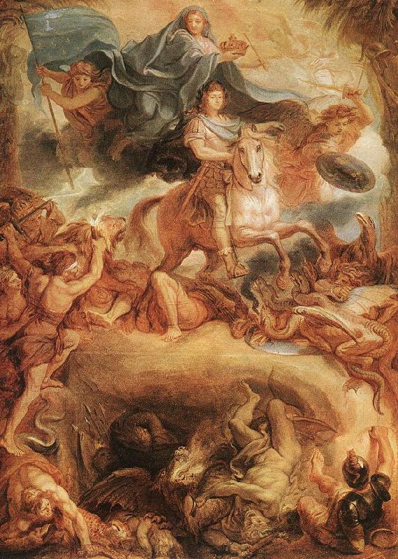 LE BRUN, Charles Apotheose of Louis XIV d Spain oil painting art
